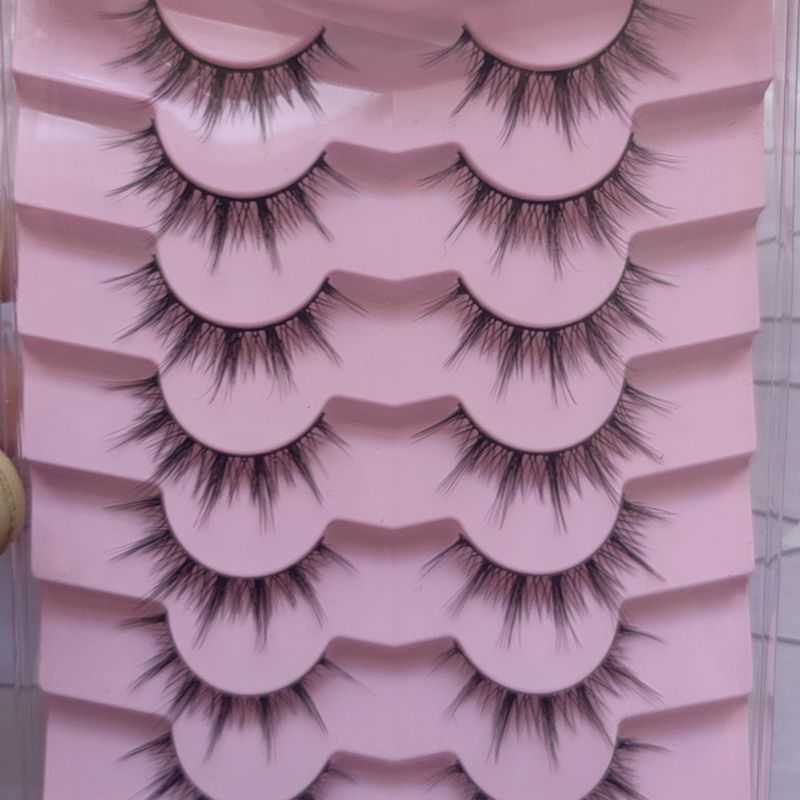 Thick and exaggerated false eyelashes super curled and raised multi-layer 3D stage Latin performance flying eyelashes slender tail of eyes W250324