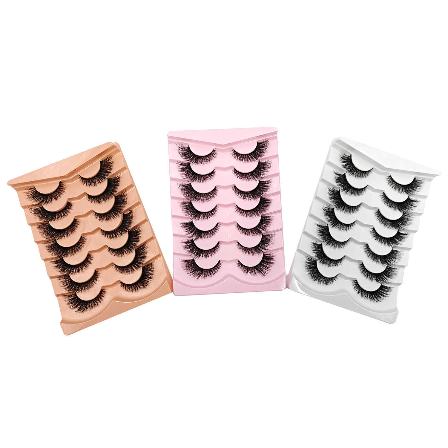 Seven pairs of dense explosive eyelashes messy and fluffy synthetic false eyelashes W250324