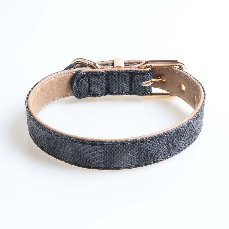 Luxury Print Real Leather Dog Collar Handmade for Medium Dog Breeds with The Finest Genuine Leather Collar is Stylish,Soft Strong and Comfortable Dog 