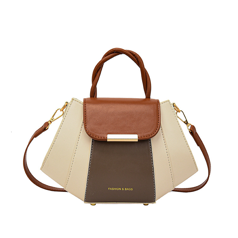2025S Fashion Designer Color Blocking Versatile Hand Held Small Square For Women In Spring New Women S With Niche Design Crossbody Bag High End Textur