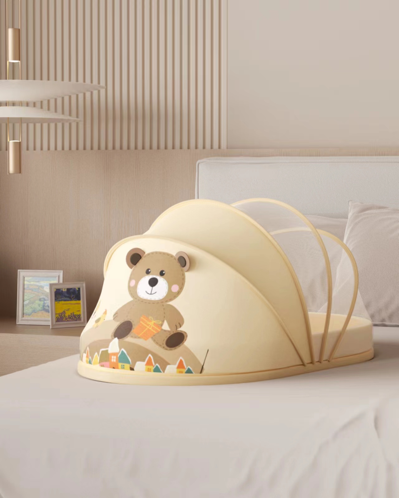 Jiaobao cartoon bed middle bed baby mosquito net