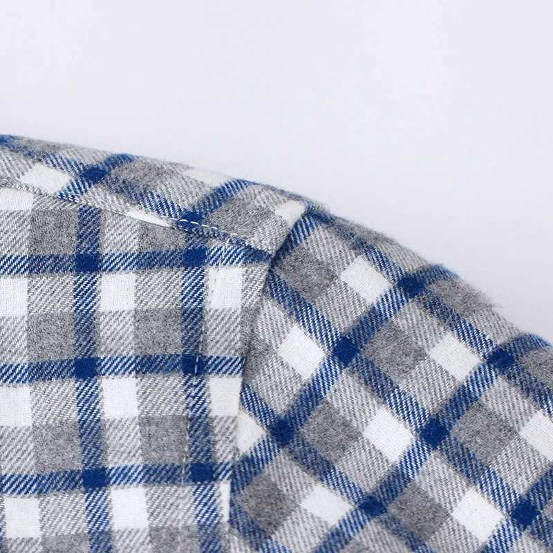 2024 high-quality 100% pure cotton Plus size 5xL mens long sleeved shirt fashionable plain casual striped dress business work mens shirt X250324