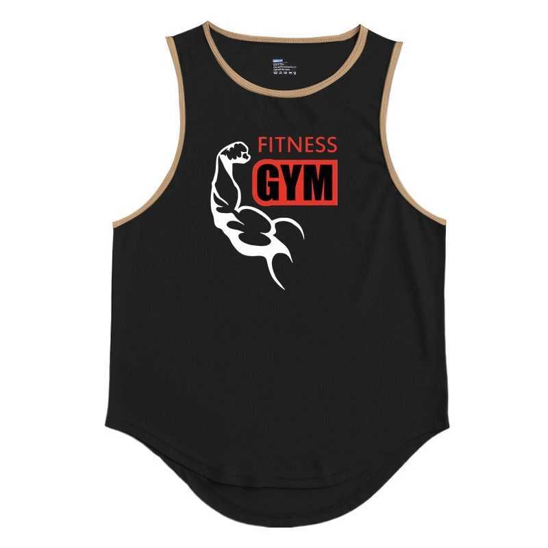 Summer mesh quick drying gym fitness vest mens casual moisturizing tight fitting sleeveless fitness vest X250324