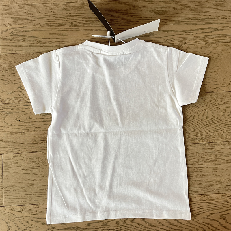Kids Summer Casual Shirt Children Baby Letter Cotton Short Sleeve T Shirt with Tag Label y250607L4Z8