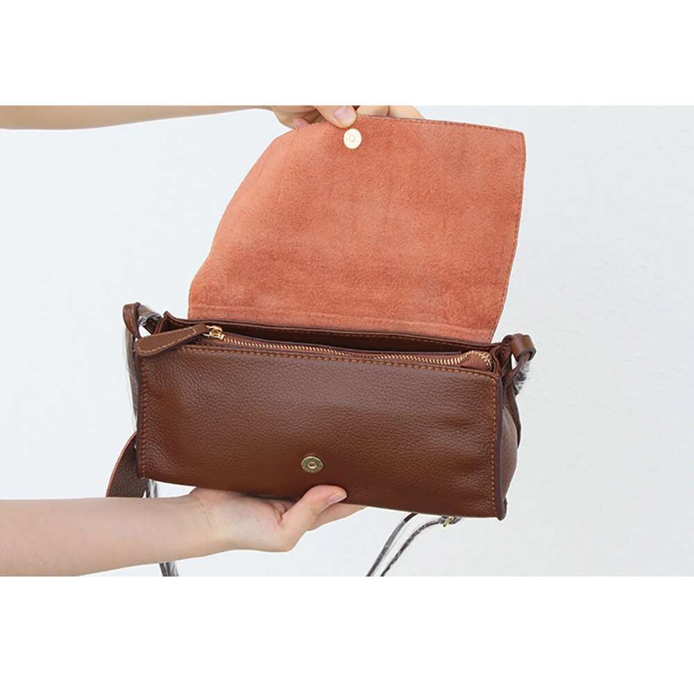 Genuine Leather Crossbody For Women Handbag High Quality Long Strap Shoulder Bags Ladies Messenger Sac A Main Bag
