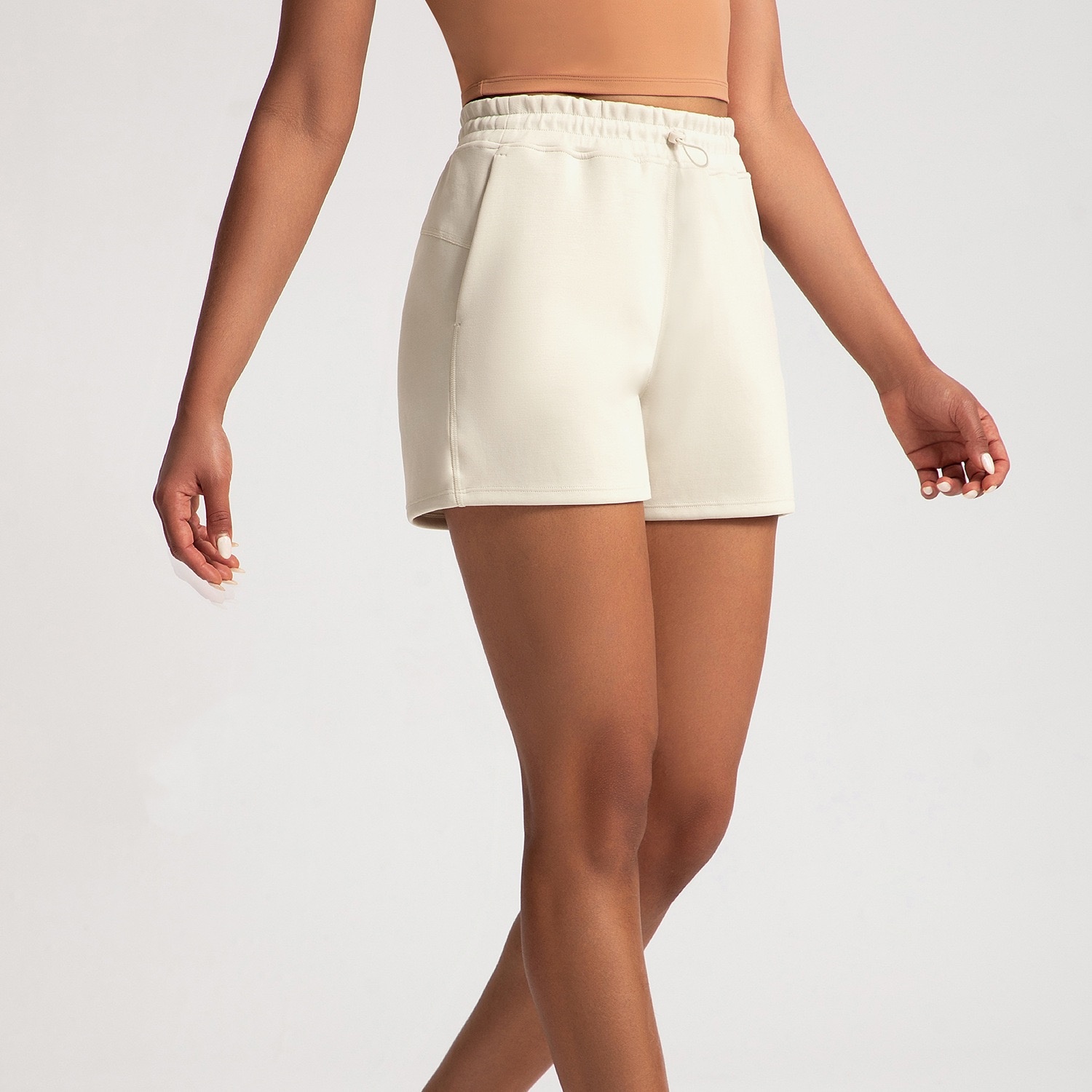 Women's yoga shorts, sports shorts, fitness shorts, women's fake two-piece anti light marathon running shorts, training and fitness yoga sho