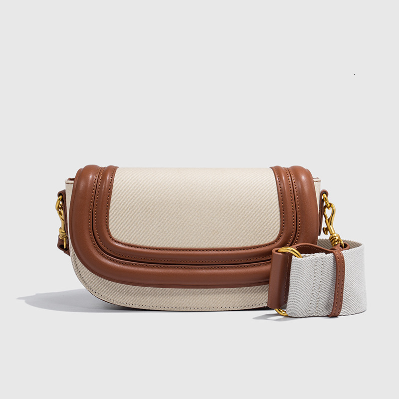 Family New Women S Wide Strap Single Shoulder Oblique Cross Underarm Saddle Bag