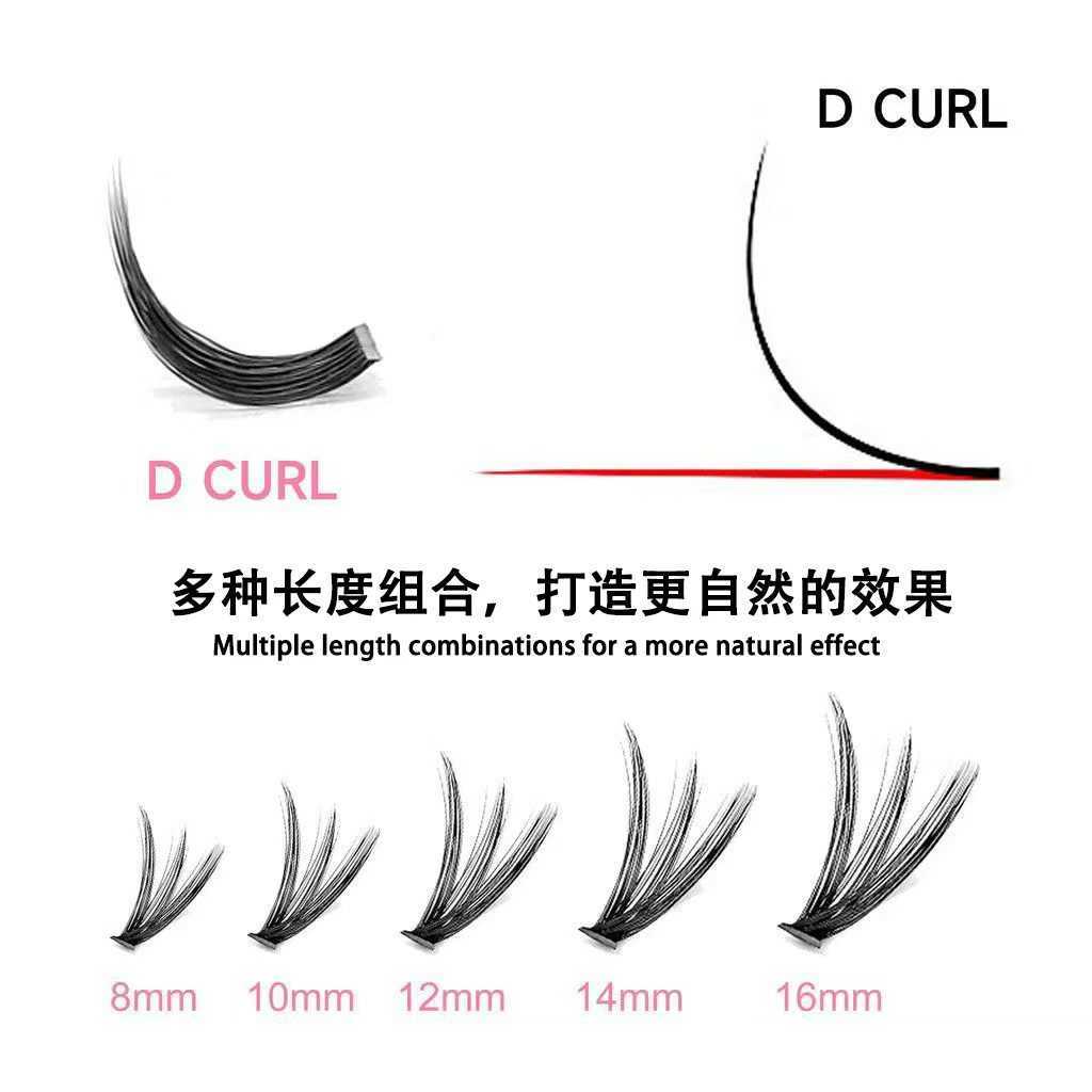 False eyelashes thick and curly with distinct roots and a wide range of sizes. Manga style big eyes and multi specification eyelashes W250324