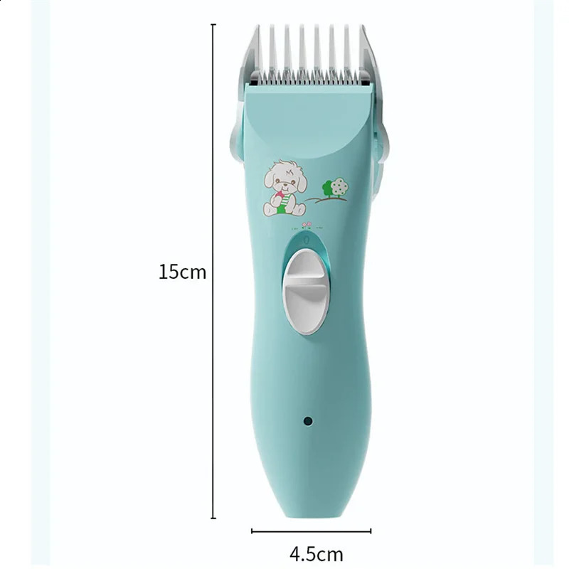 Quiet Electric Childrens Hair Clipper Ceramic Blade Baby Hair Trimmer Rechargeable Waterproof Haircut Kit For Kids Grooming 250303