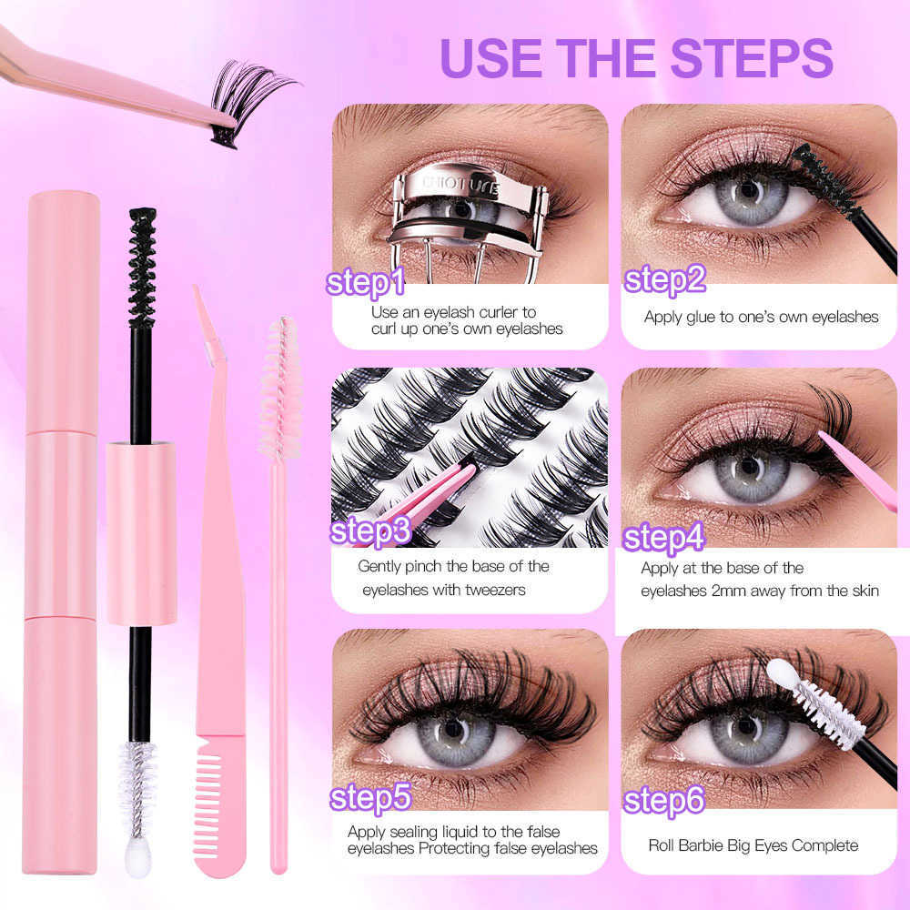 Fake eyelash simulation thick DIY eyelash segmented single cluster grafting fake eyelashes W250324