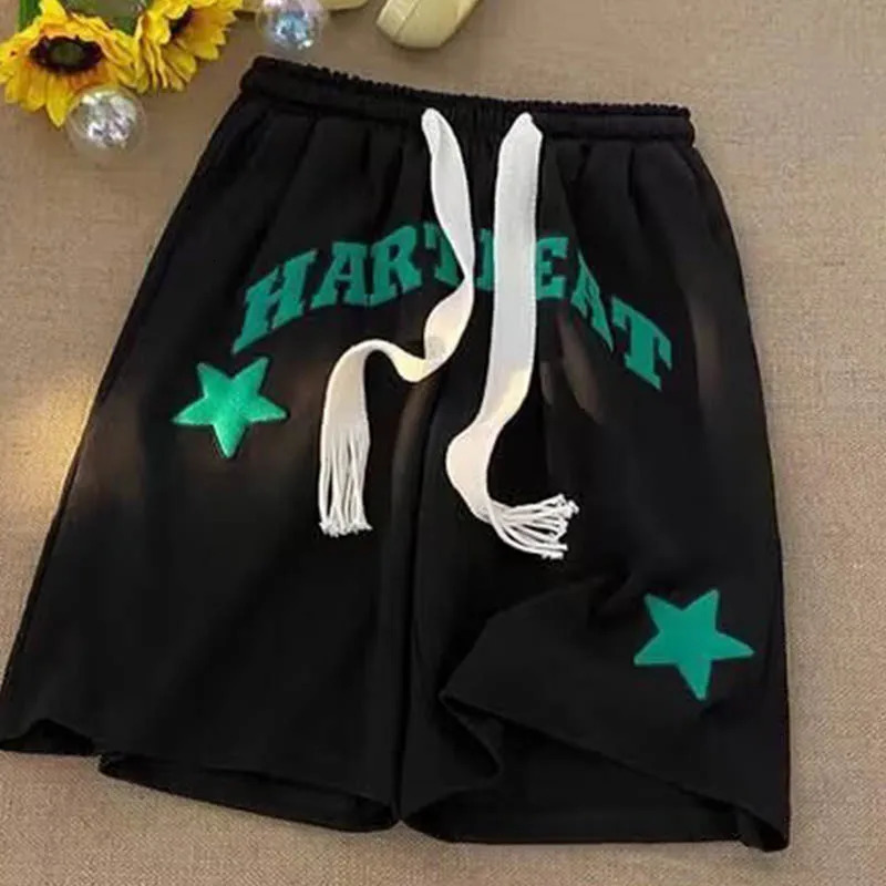 American street sports shorts mens summer loose fit national fashion basketball high sweatpants five season pants 250312