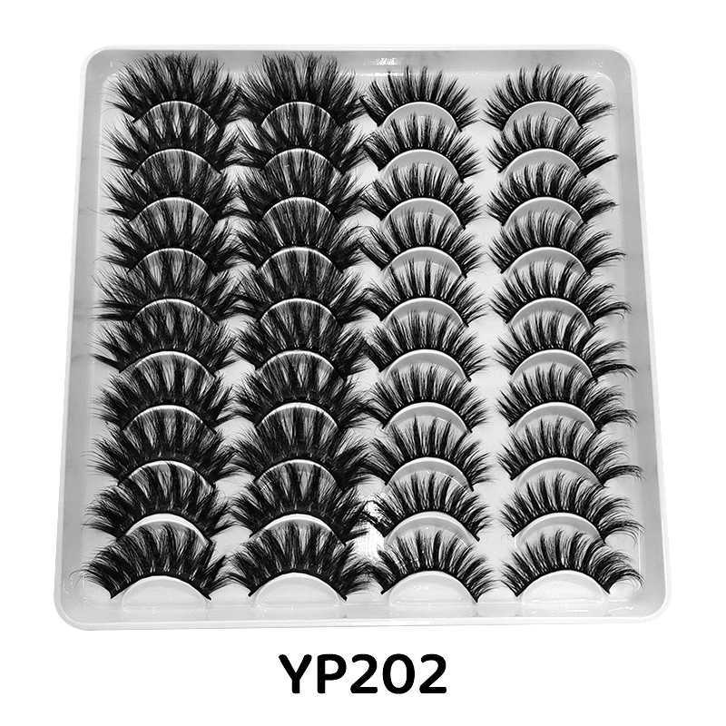 DINGSEN False Eyelash Multi layer 3D Stereoscopic 20 Pair Eyelash Cross Curling Eyelash Lifting Eyelash W250324