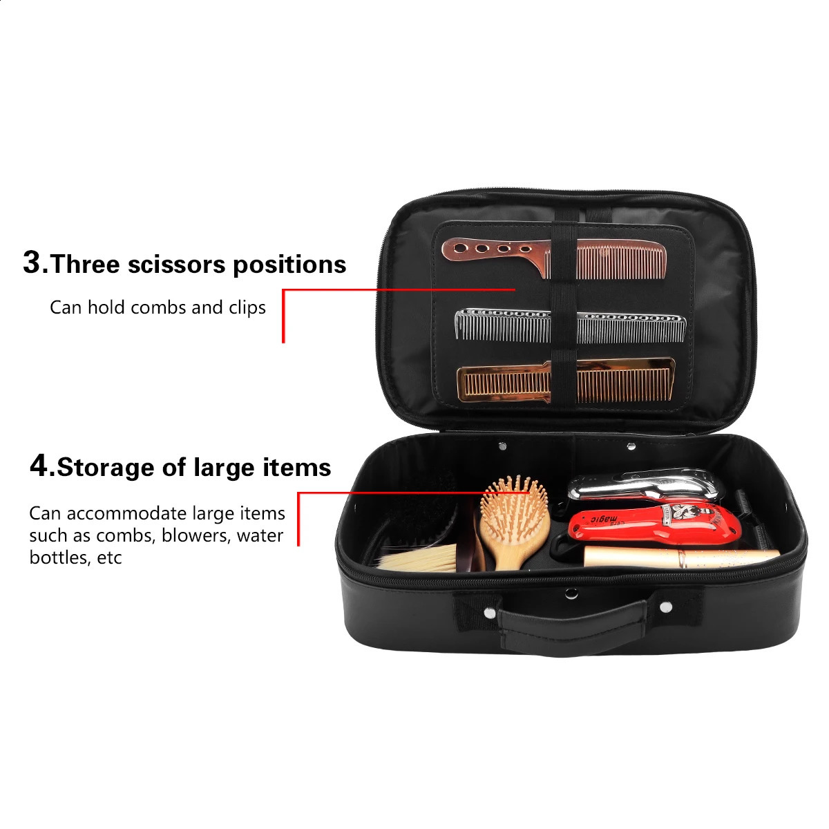 Salon Barber Tool Storage Bag Scissor Bag Beauty Carrying Case Portable Makeup Box Beauty and Hair Products Sorting Bag 250322
