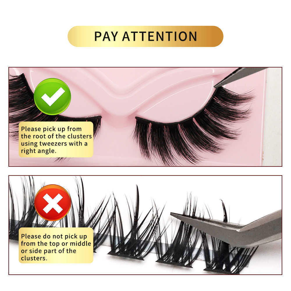 Five pairs of thick demon fake eyelashes cosplay Barbie manga one-piece cotton thread stem can be segmented for heavy makeup W250324
