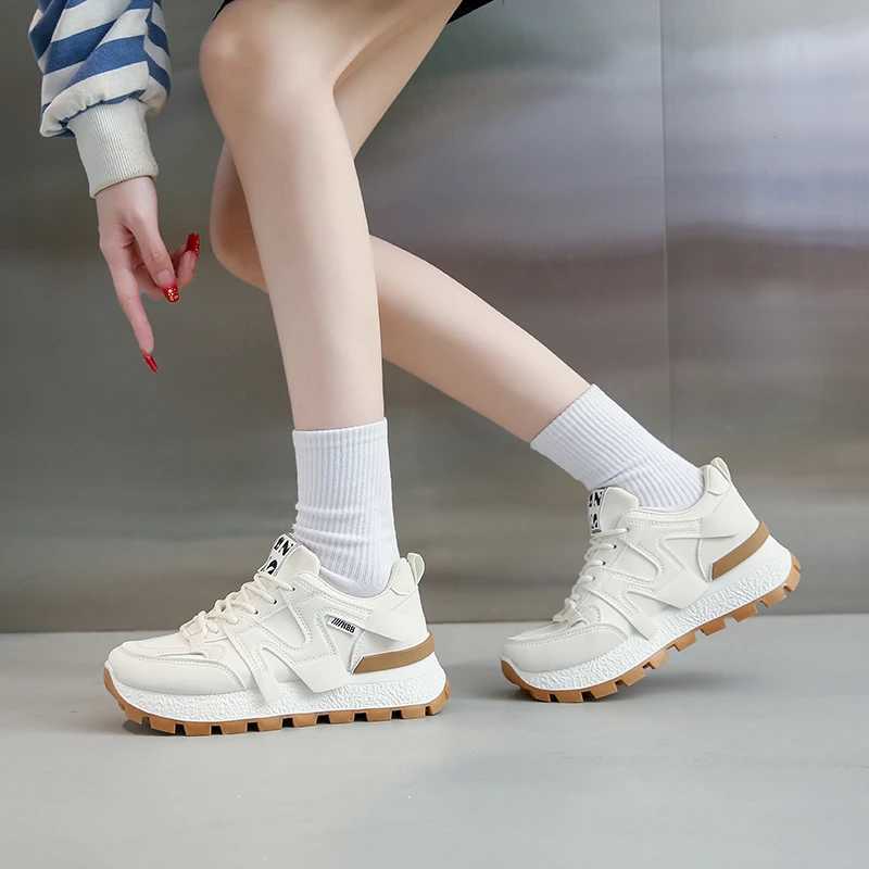 Womens sports shoe trend 2024 flat womens white shoes high-quality summer sports shoes round toe black womens Fi blow molded sports shoesXJ250324