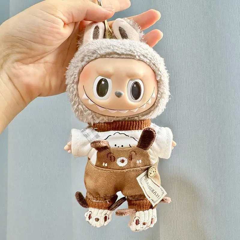 17cm mini plush doll clothing accessory suitable for Korean K-pop Exo Labubu idol doll couple college street sweater clothingXJ250324