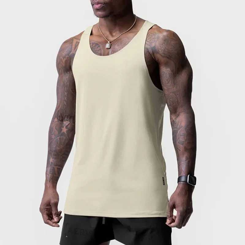 Summer mens casual vest mens bodybuilding sleeveless shirt single piece underwear fitness clothing running vest X250324