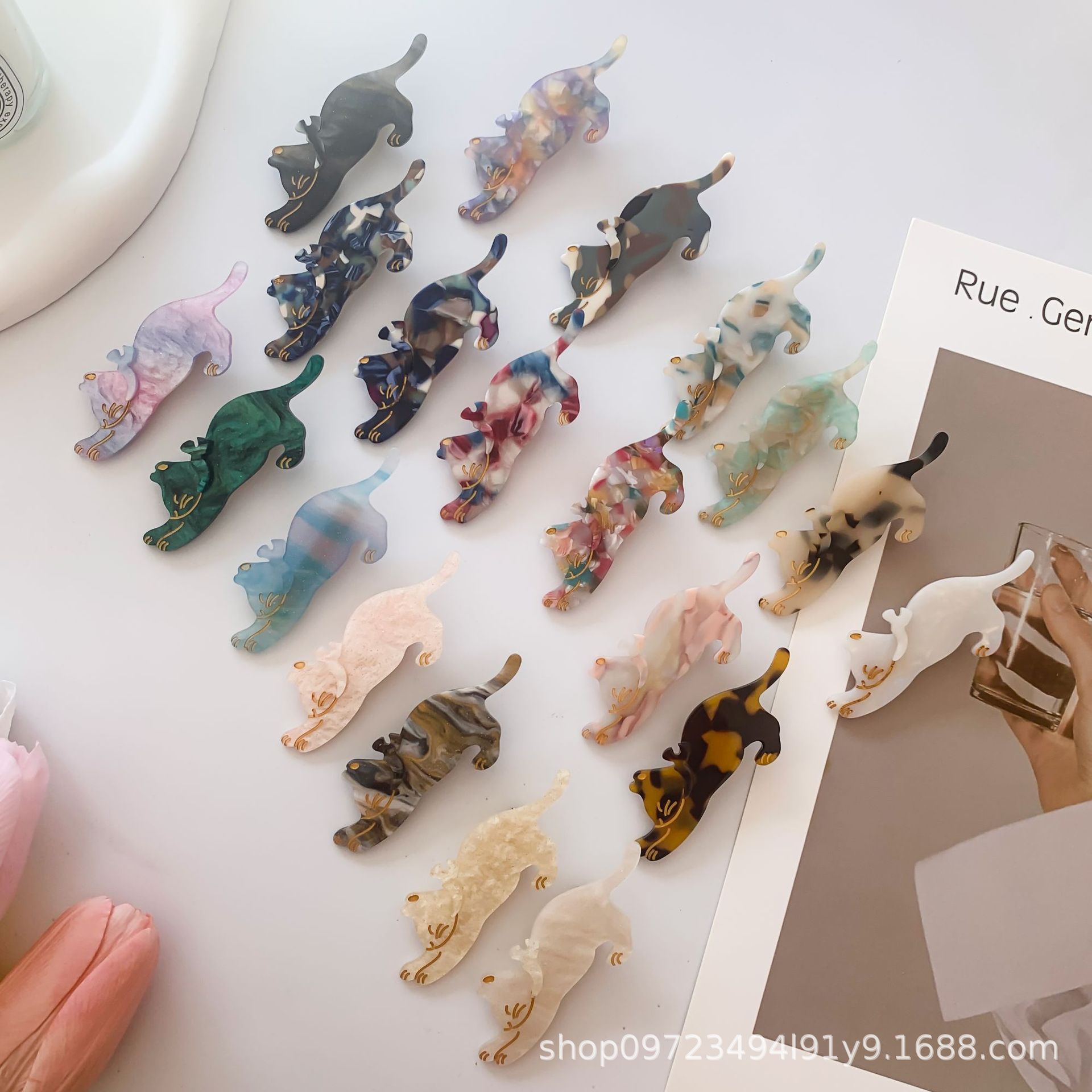 New Korean cartoon simple headdress hair card cat a word bangs duckbill clip broken hair cute bangs side clip