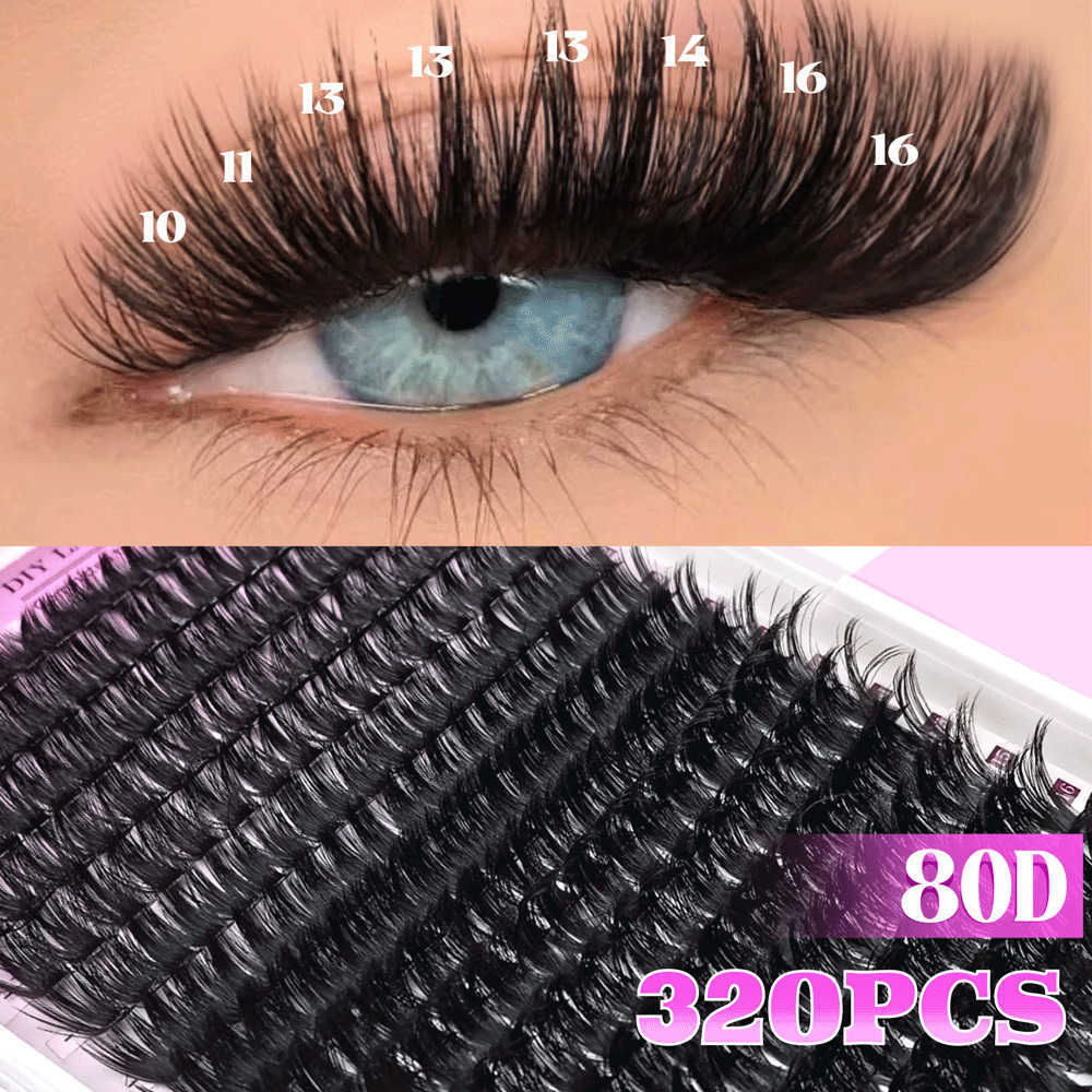 80D Thick and Fluffy Cat Eye False Eyelash Beauty Special Thick Grafted False Eyelash Curl W250324