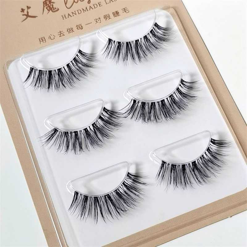 New type of false eyelashes natural simulation transparent stem grafting sensation imitation mink capillary stem whole piece light makeup for Asian ha