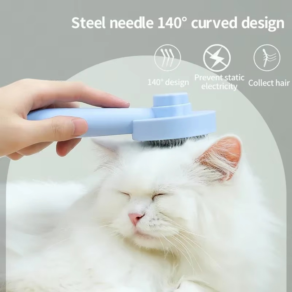Cats Brush for Shedding Long Short Hair Self Cleaning Pet Slicker Brush Cat Grooming Massage Brushes Dog Grooming Comb