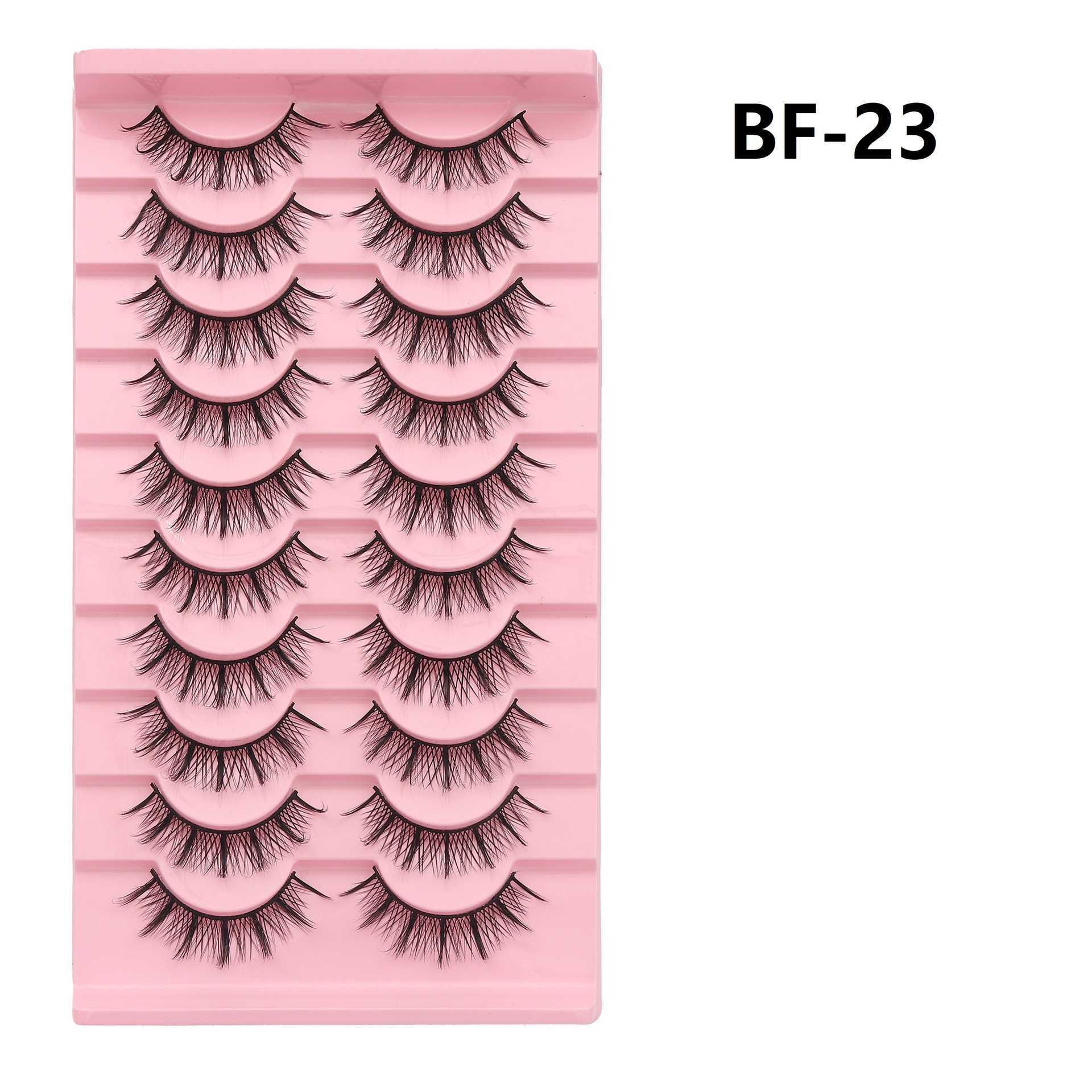 10 Pair Little Devil False Eyelash Internet Celebrity Natural Simulation One Piece Hard Meme Fox Eyelash Bridal Makeup W250324