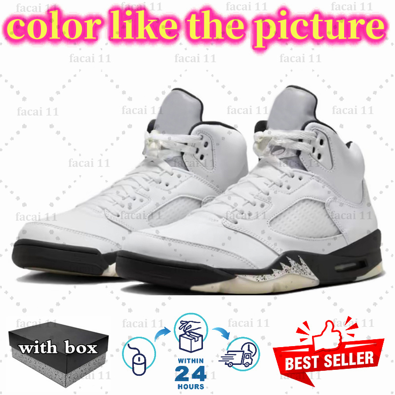 With Box Jump mans 5 Mens Basketball Shoes 5s Black Cat Olive Navy Georgetown Aqua UNC Lucky Green Concord Rac Blue Raging Bull Fire Red Suede Sail Bu