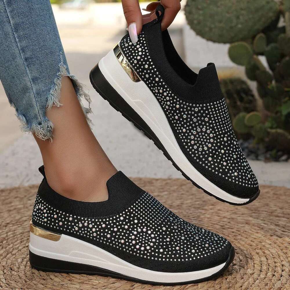 Summer White Vulcanized Shoes Fashion Sneakers Women Flats Slip on Sock Trainers Ladies Bg atos De Mujer