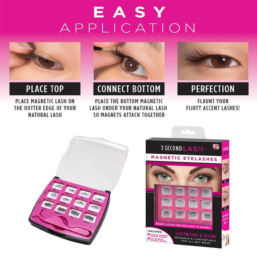 Magnetic suction false eyelashes segmented false eyelashes Qingdao flat false eyelashes magnetic suction eyelashes W250324