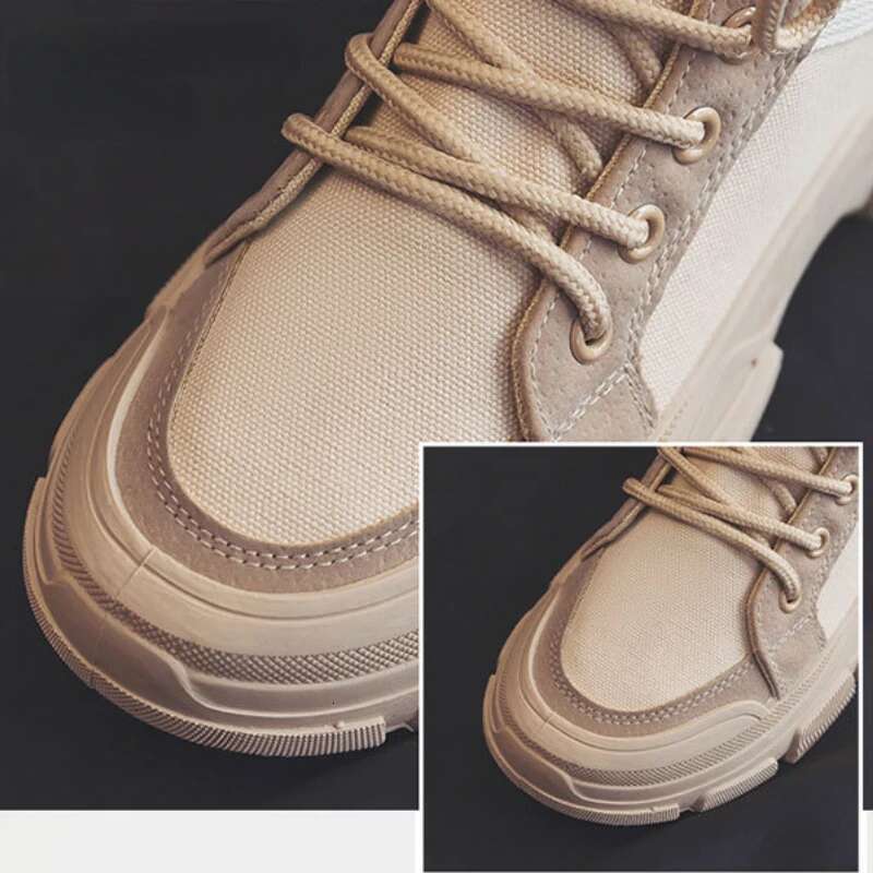 New British Style Women Ankle Lace-Up Platform Motorcycle Boots designer Fashion High-Top Women's Canvas Shoes