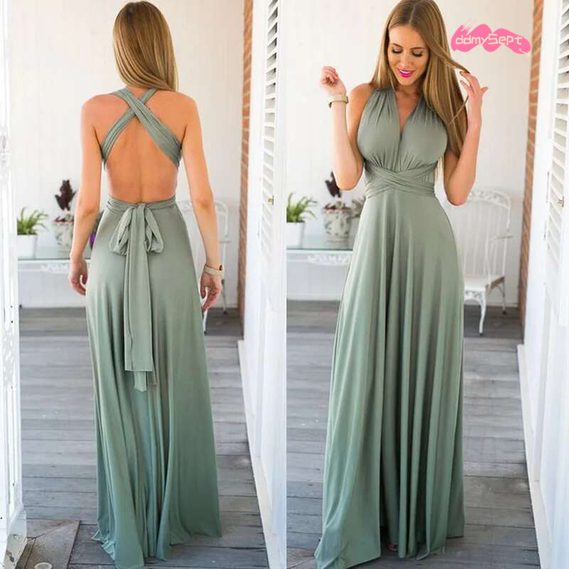 Sexy Women Multiway Wrap Convertible Boho Maxi Club Red Bandage Long Dress Party Bridesmaids Infinity Robe Longue Femme ddmySept