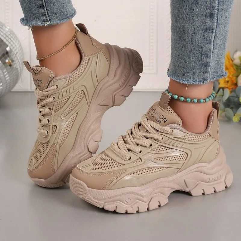 Womens sports shoe platform Fi lace up lifting sports shoes womens outdoor leisure shoes womens Zapatos De MujerXJ250324