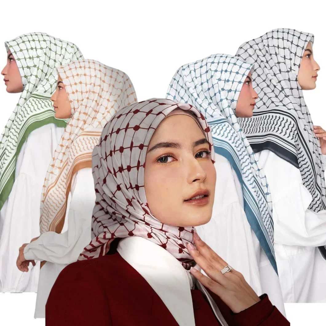 Kafiyeh headscarf cotton modal headscarf Arab wrap headscarf for thousands of Muslims long prayer headscarf for Eid al Fitr Islamic clothing X250324