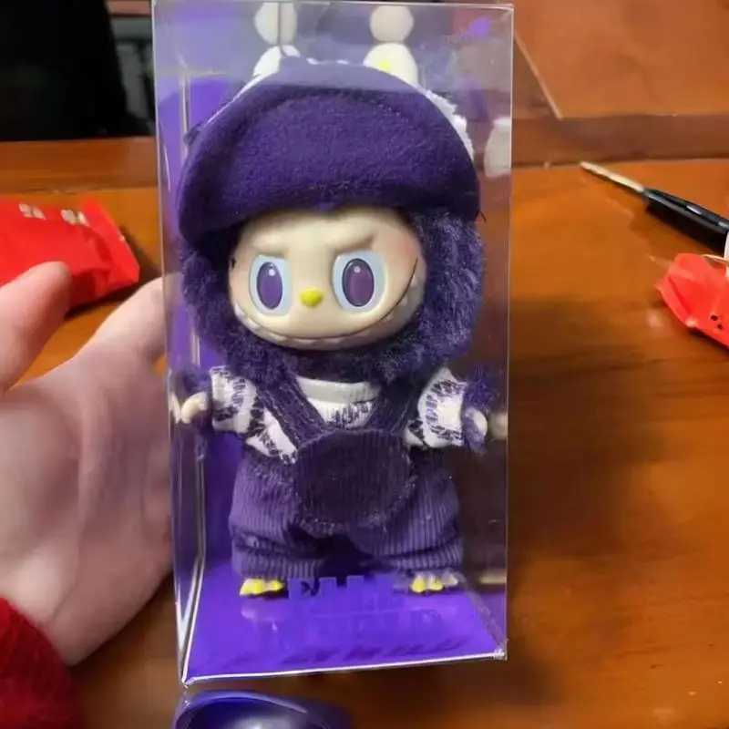 17cm Labubu Monster Blind Box Milan Fashion Week Milan Purple Kingdom Series Model Doll Enamel Keychain M250324