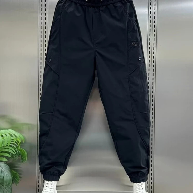 Slow running pants summer mens tailored Trouser sweatshirts runners largesized sportswear Korean clothing gym goods 250322