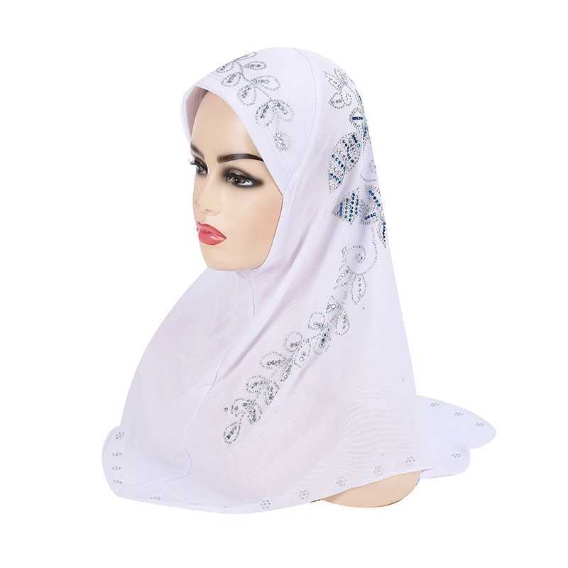 H102 Gorgeous Stone Prayer Headscarf Muslim FL Hat Islamic Scarf Hat AR PL Wrapped Scarf Eldre Wen Headscarf X250324