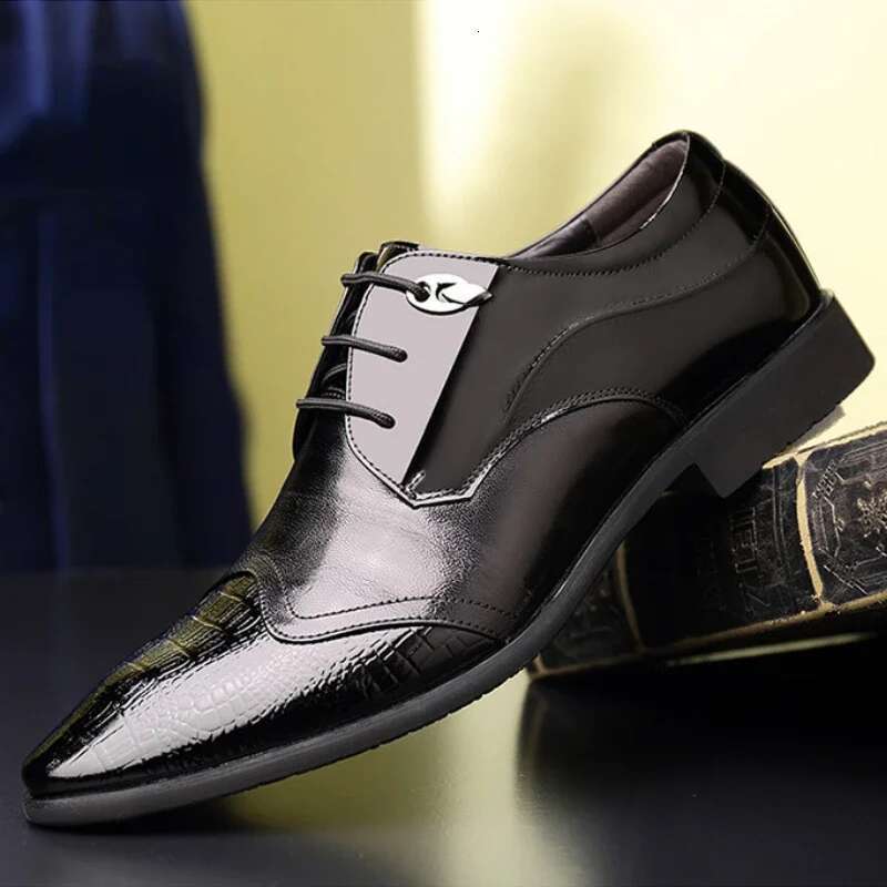 2025 New Oxford for Crocodile Dress High Quality Patent Leather Party Shoe Business Men Casual Shoes