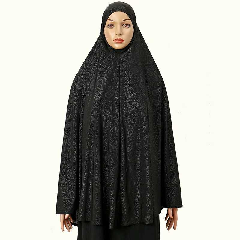 Wenpaisley headscarf long shawl solid color Abaya Fl cover Muslim black turbo belt corset printed foard dress X250324