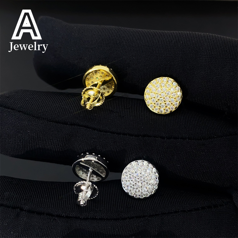 European and American 925 Silver vvs1MoissaniteEarrings tested by diamond personality boutique earrings for men and women