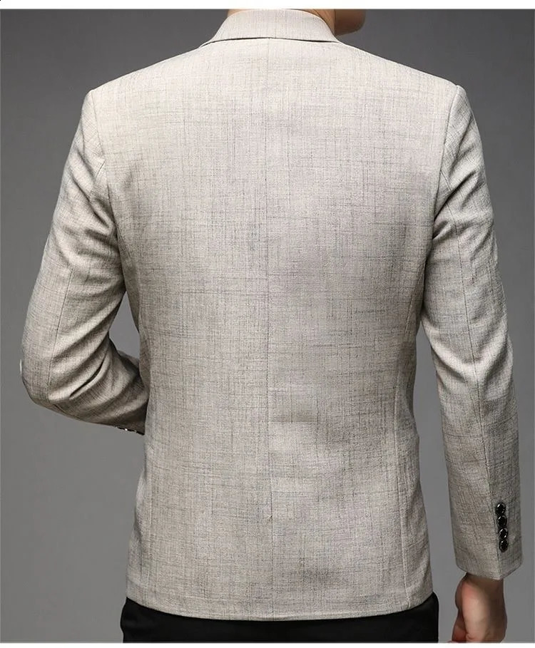 Mens Formal Wear Thin Blazers Jackets Spring Male Business Casual Suits Coats Fashion Man Solid Blazers Mens Clothing 4X 250321