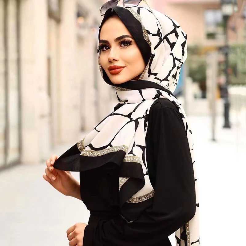 Muslim Instant Turban Chiffon Luxury Headscarf Abaya Headscarf for Wan Abayas Jersey Scarf Islamic Dress Wen Turbans Long Bag X250324