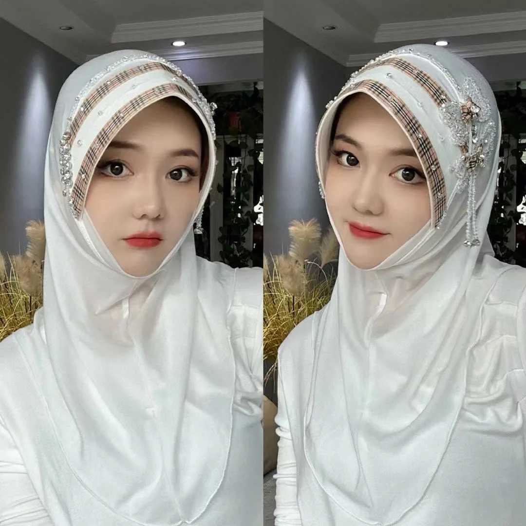 Hijab Muslim Wen Shawl scarf sing Luxury Tassels Chiffon scarf Malaysia Kufi Islam Summer Thin 05226 X250324
