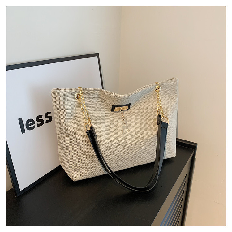 2025S Fashion Designer Commuting Texture Chain Shoulder Spring New Versatile Ins Underarm Tote Bag For Women