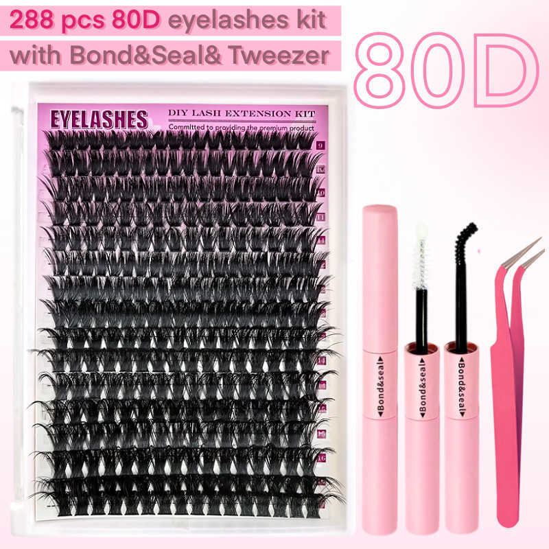 80D Thick and Fluffy Cat Eye False Eyelash Beauty Special Thick Grafted False Eyelash Curl W250324