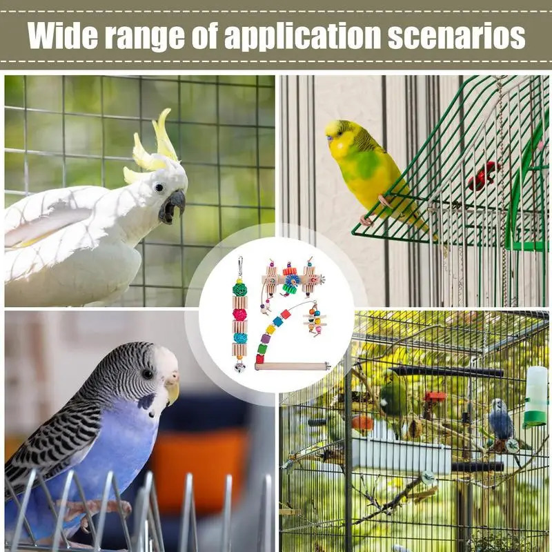 Cage Parachute Toy 3 Pet Parrot Claw Grinding Standing Creative Bird Chewing Bass 250320