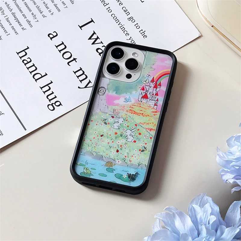 Wildflower Angel Baby Fruit Cake Phone Case For iPhone 16 15 14 13 12 Pro Max Plus WF Moon Star Rabbit Shockproof Cover Z250324