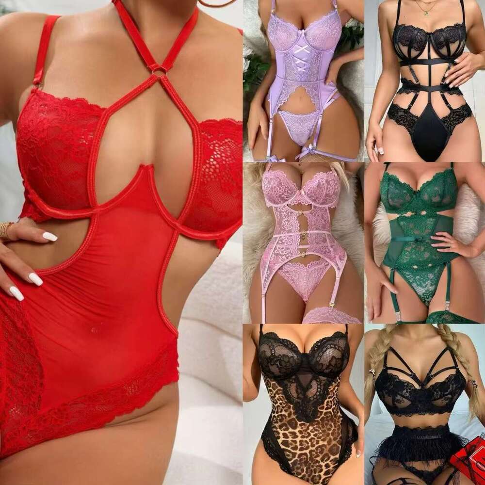 Wholesale Sell Sexy Underwear For Women Transparent Crotchless Bodysuit Female Erotic Assorted Gerie Sets Stock