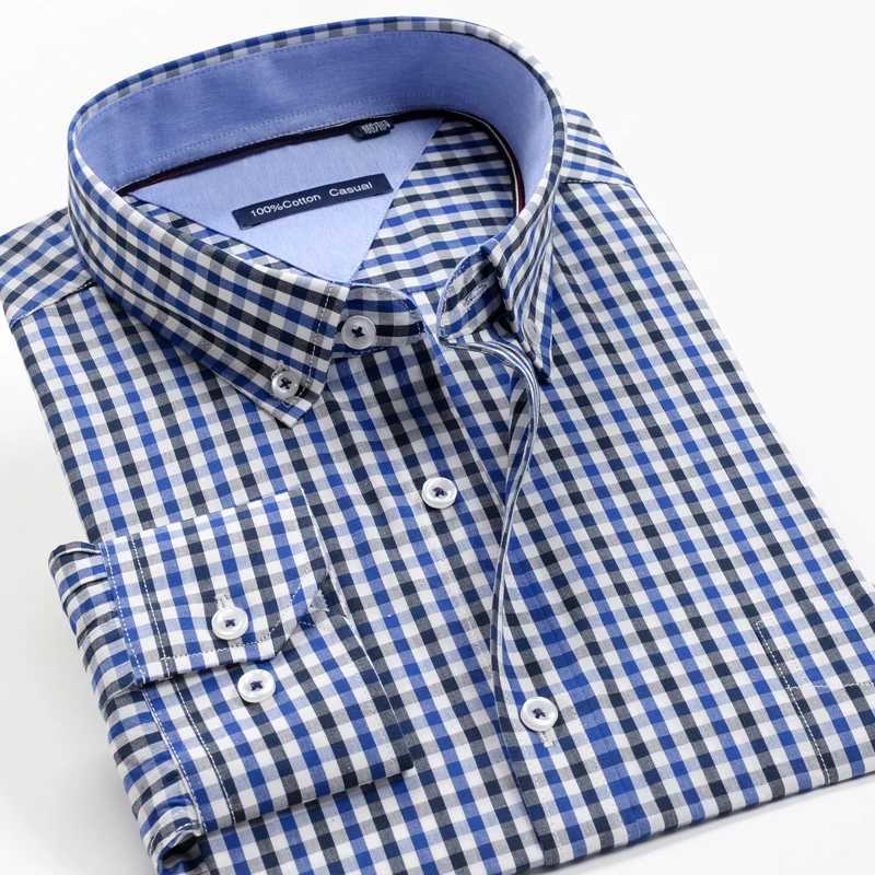 New Autumn Plus Large Long Sleeve Plain Shirt 8XL 9XL 10XL 11XL 12XL Mens 100% Cotton Shirt Brand Clothing X250324