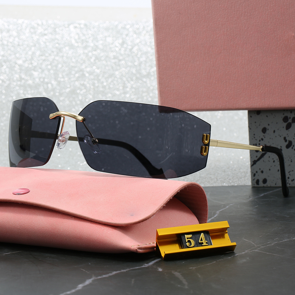 Designer Sunglasses Retro Artsy frameless sunglasses Classic Fashion Large Lens Sunglasses Seaside resort High quality sunglasses