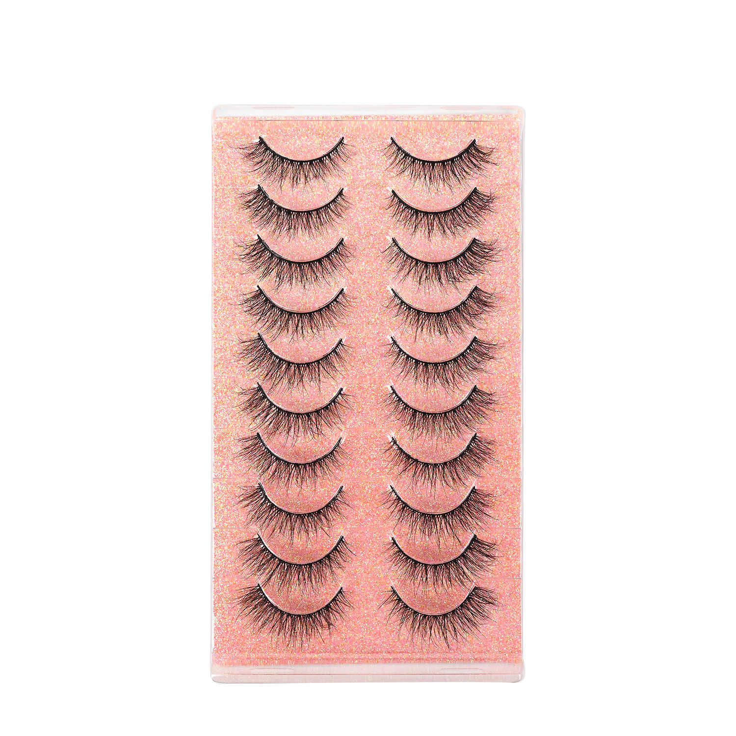 Cats Eye Thick Eyelash 10 Pair Set Imitation True and False Eyelash Natural Curling and Curling Eyelash W250324